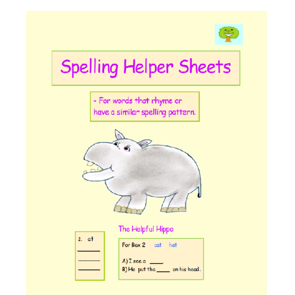 product image – Spelling Helper Sheets