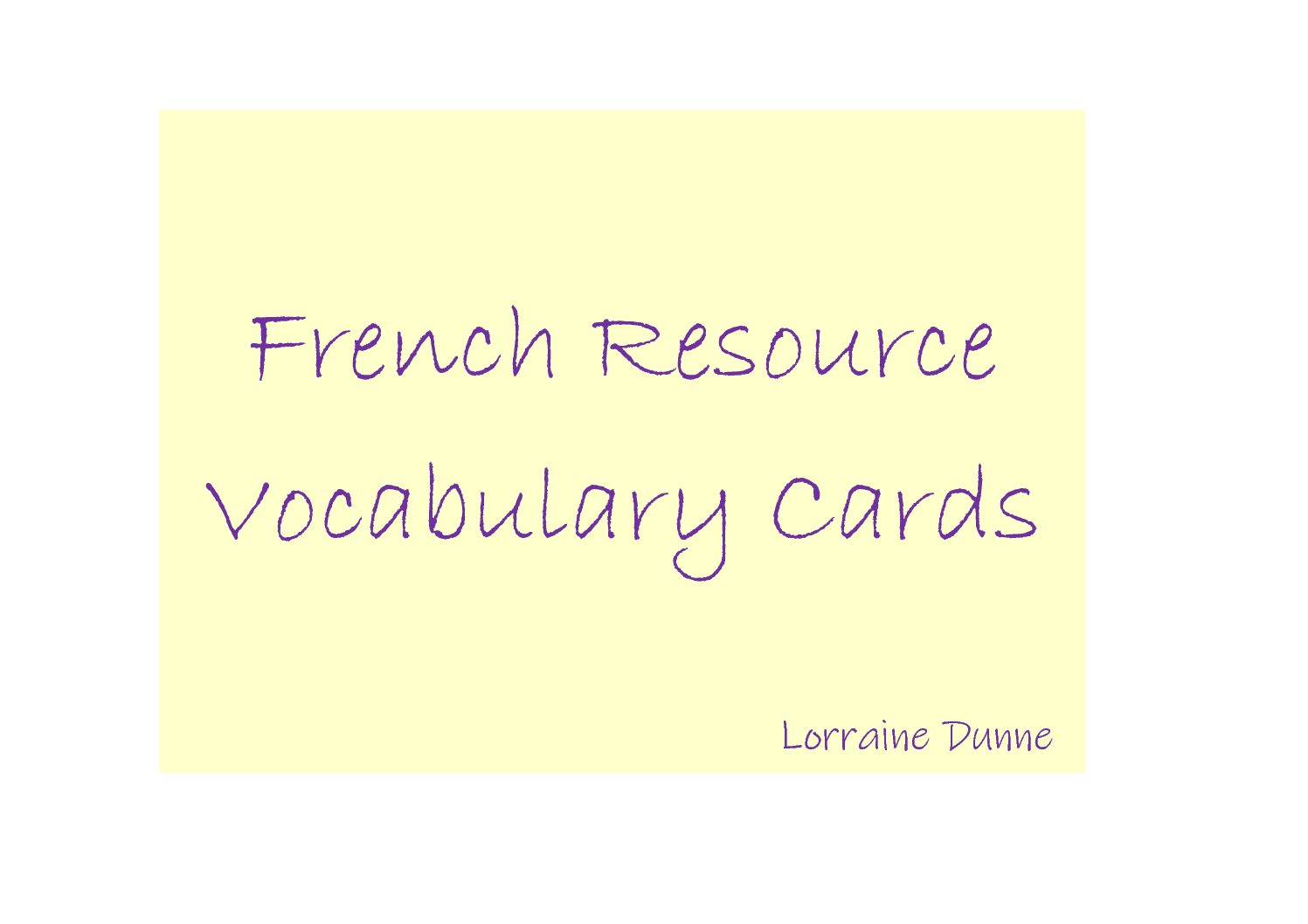 French Cards with codes 12 font